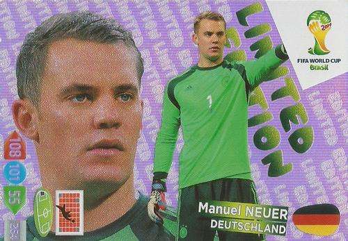 MANUEL NEUER - WORLD CUP 2014 ADRENALYN XL - "LIMITED EDITION" CARD