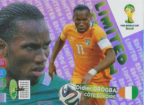 DIDIER DROGBA - WORLD CUP 2014 ADRENALYN XL - "LIMITED EDITION"  CARD