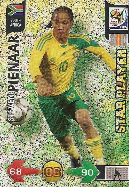 STEVEN PIENAAR - PANINI FIFA WORLD CUP 2010 COLLECTION - FOIL  "STAR PLAYER" CARD