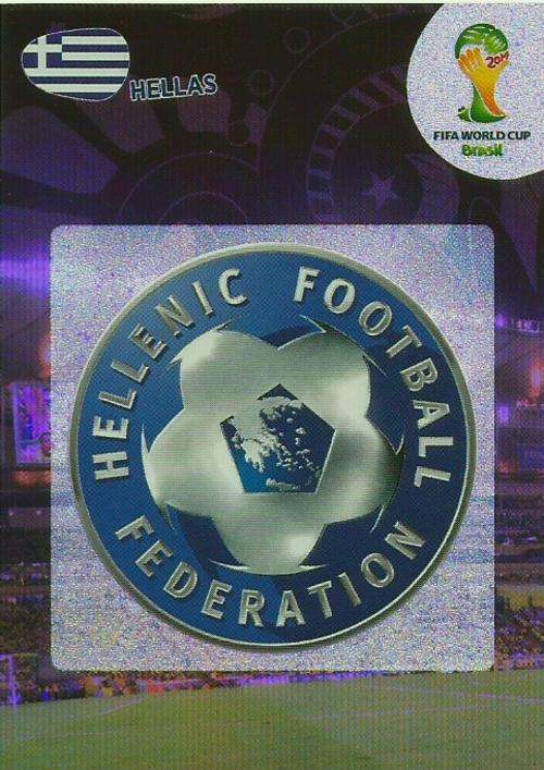 WORLD CUP 2014 ADRENALYN XL - GREECE "COUNTRY BADGE" CARD