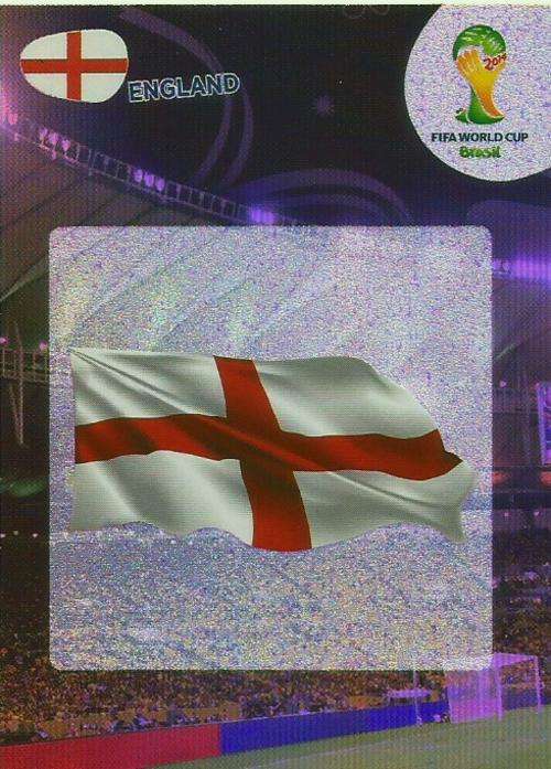 WORLD CUP 2014 ADRENALYN XL - ENGLAND "COUNTRY BADGE" CARD