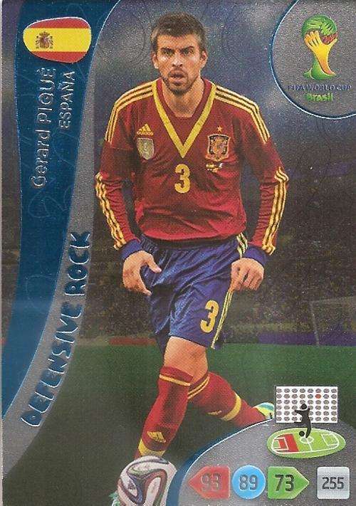 WORLD CUP 2014 ADRENALYN XL - GERARD PIQUE "DEFENSIVE ROCK" CARD