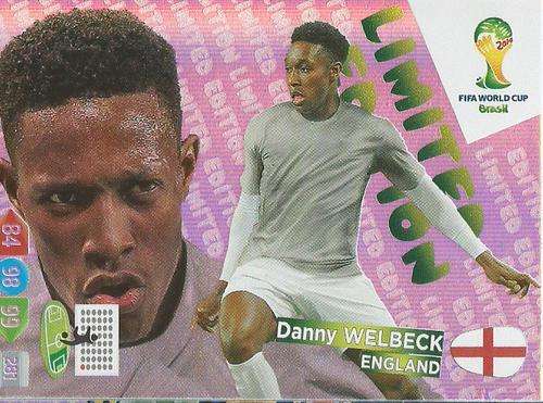 DANNY WELBECK - WORLD CUP 2014 ADRENALYN XL - "LIMITED EDITION"  CARD