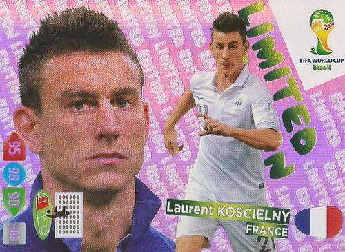 LAURENT KOSCIELNY - WORLD CUP 2014 ADRENALYN XL - "LIMITED EDITION" CARD
