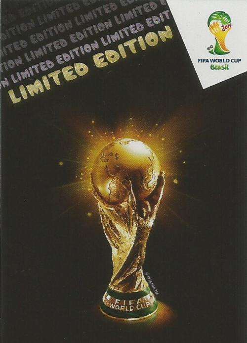 "WORLD CUP TROPHY" - WORLD CUP 2014 ADRENALYN XL - RARE "LIMITED EDITION" CARD