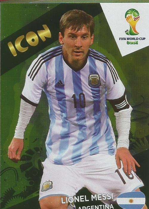 WORLD CUP 2014 ADRENALYN XL - LIONEL MESSI GOLD "ICON" VERY RARE CARD