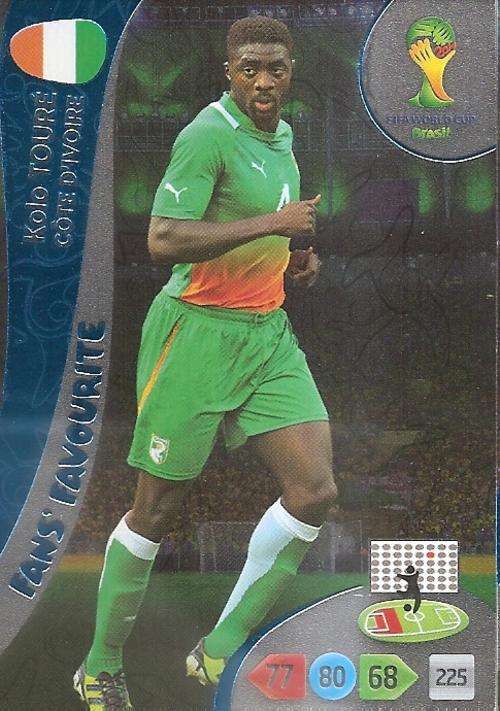 WORLD CUP 2014 ADRENALYN XL - KOLO TOURE "FANS FAVOURITE" CARD