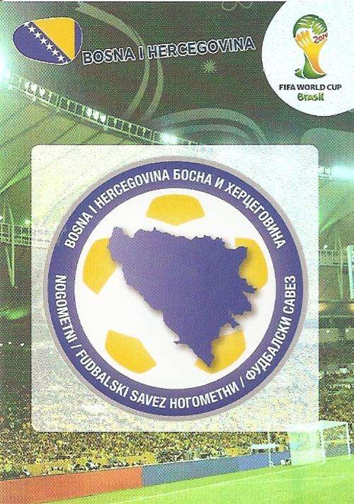 WORLD CUP 2014 ADRENALYN XL - BOSNIA "COUNTRY BADGE" CARD