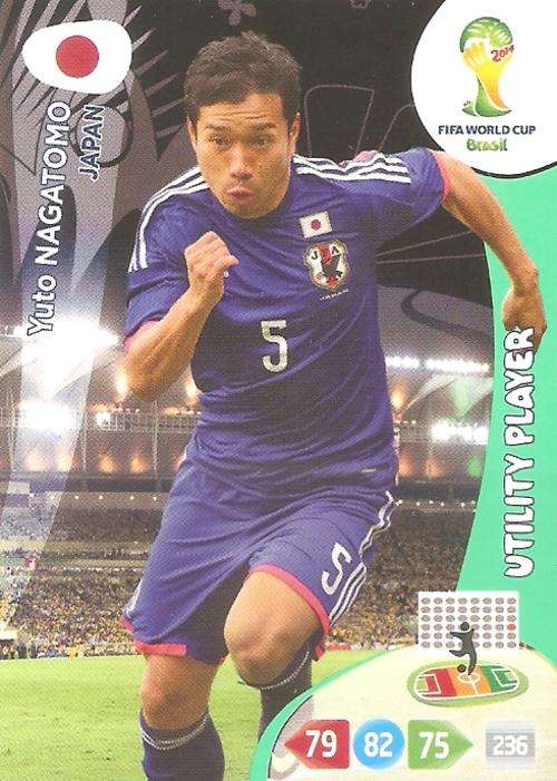 WORLD CUP 2014 ADRENALYN XL - YUTO NAGATOMO "UTILITY PLAYER" CARD