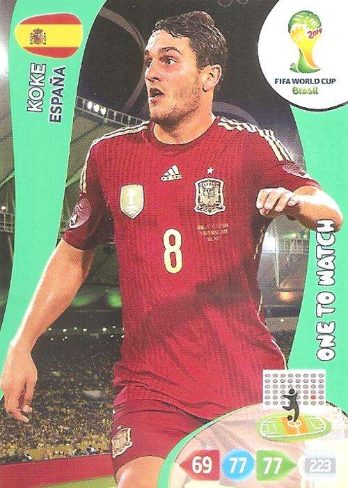 WORLD CUP 2014 ADRENALYN XL - KOKE "ONE TO WATCH" CARD