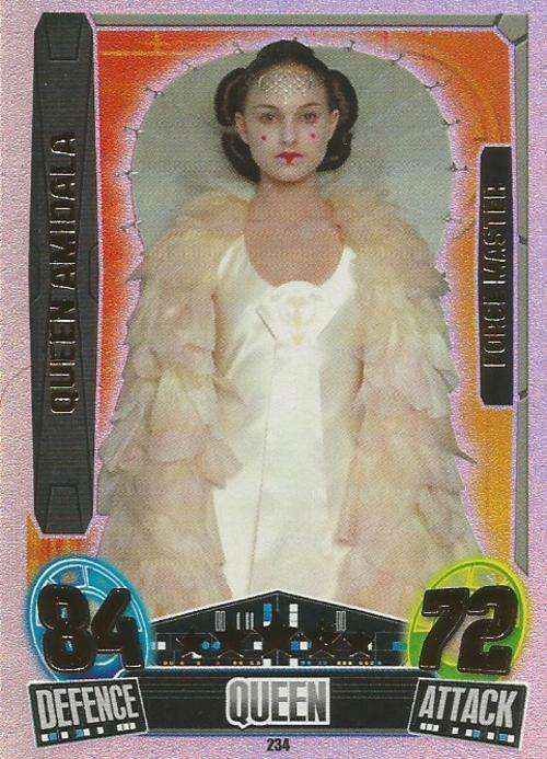 STAR WARS 2014 - FORCE ATTAX MOVIE SERIES 3 - QUEEN AMIDALA `FORCE MASTER` CARD 234