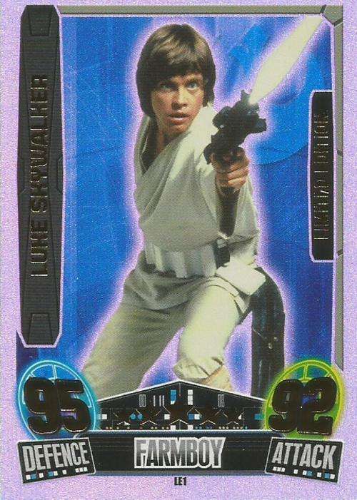 STAR WARS 2014 - MOVIE SERIES 3 - LUKE SKYWALKER `LIMITED EDITION` CARD L1