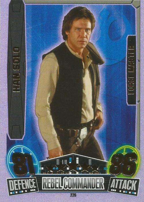 STAR WARS 2014 - FORCE ATTAX MOVIE SERIES 3 - HAN SOLO `FORCE MASTER` CARD 226