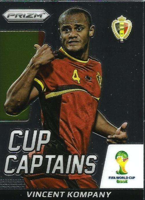 VINCENT KOMPANY - WORLD CUP 2014 PANINI "PRIZM" - "CUP CAPTAIN" CARD 30