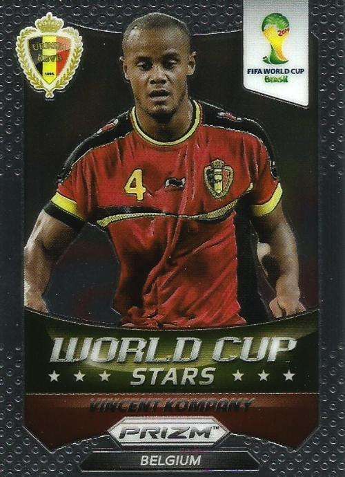 VINCENT KOMPANY - WORLD CUP 2014 PANINI "PRIZM" - "W/CUP STARS" CARD 4