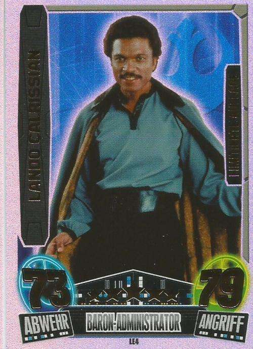 STAR WARS 2014 - F/ATTAX MOVIE SERIES 3 - LANDO CARLISSIAN `RARE LIMITED EDITION` CARD LE4