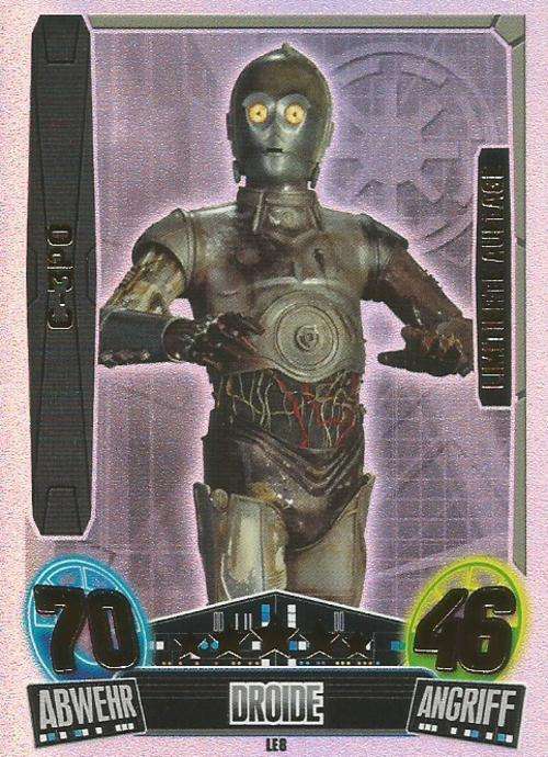 STAR WARS 2014 - F/ATTAX MOVIE SERIES 3 - C-3PO `RARE LIMITED EDITION` CARD LE8