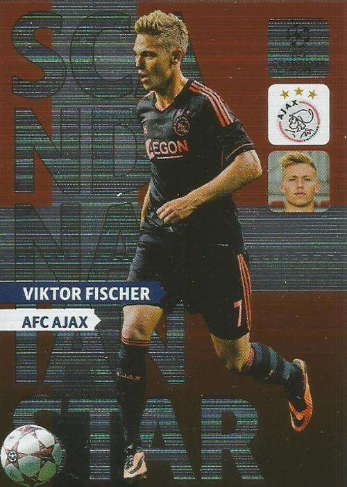 CHAMPIONS LEAGUE  2013/14 ADRENALYN XL - VIKTOR FISCHER "SCANDINAVIAN STAR" CARD