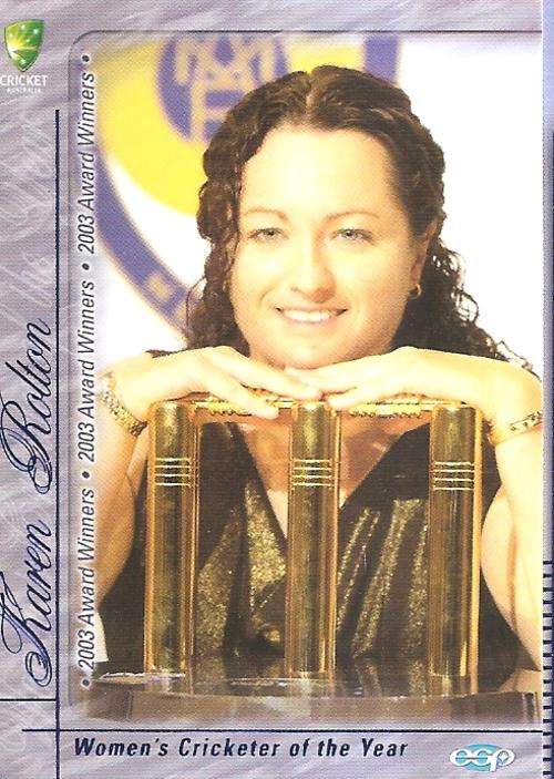 AUSTRALIA `CRICKET` 2003/04 COLLECTION - KAREN ROLTON `RARE` `AWARD` CARD AW06