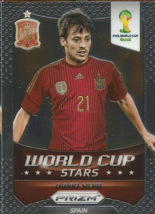 DAVID SILVA - WORLD CUP 2014 PANINI "PRIZM" -  "W/CUP STARS" CARD 31