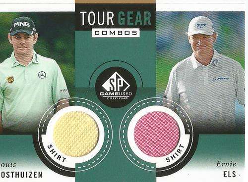 LOUIS OOSTHUIZEN/ERNIE ELS - `AUTHENTIC GOLF TOUR GEAR` TRADING CARD - by UPPER DECK 2014