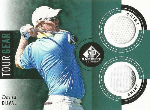 DAVID DUVAL - `AUTHENTIC TOUR GEAR` CARD TG/DD - by UPPER DECK 2014