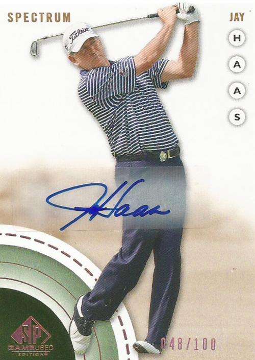 JAY HAAS - `AUTHENTIC AUTOGRAPH` TRADING CARD 48 of 100 - by UPPER DECK 2013/14