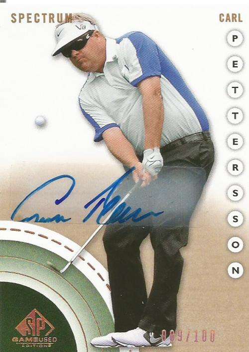 CARL PETTERSSON - `AUTHENTIC AUTOGRAPH` TRADING CARD 19 89 of 100 - by UPPER DECK 2013/14