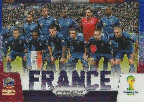 FRANCE  - WORLD CUP 2014 PANINI `PRIZM` - BLUE/RED `TEAM CARD` PRIZM CARD 14