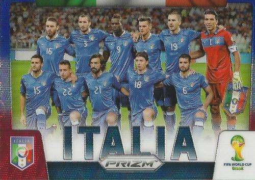 ITALY - WORLD CUP 2014 PANINI `PRIZM` - BLUE/RED `TEAM CARD` PRIZM CARD 22