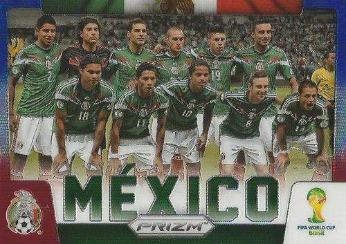 MEXICO - WORLD CUP 2014 PANINI `PRIZM` - BLUE/RED `TEAM CARD` PRIZM CARD 25