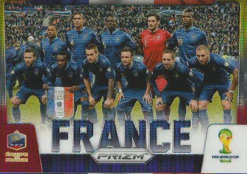 FRANCE - WORLD CUP 2014 PANINI `PRIZM` - YELLOW/RED `TEAM CARD` PRIZM CARD 14