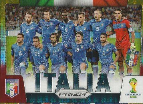 ITALY - WORLD CUP 2014 PANINI `PRIZM` - YELLOW/RED  `TEAM CARD` PRIZM CARD 22
