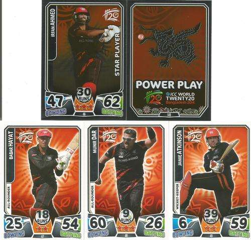 ICC CRICKET T20 WORLD CUP 2014 - HONG KONG - COMPLETE 5 CARD TEAM SET