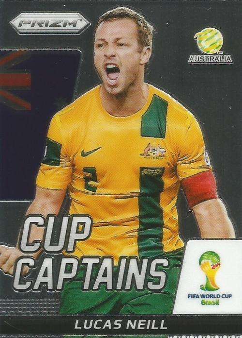 LUCAS NEILL - WORLD CUP 2014 PANINI "PRIZM" -  "CUP CAPTAIN" CARD 19