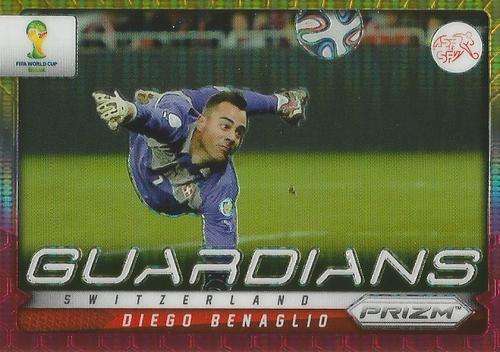 DIEGO BENAGLIO - WORLD CUP 2014 PANINI `PRIZM` - YELLOW/RED PULSAR `GUARDIANS` CARD 22