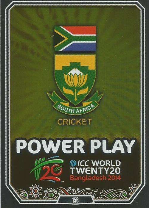 SOUTH AFRICA - ICC CRICKET T20 WORLD CUP 2014 - COUNTRY "POWER PLAY" FOIL CARD