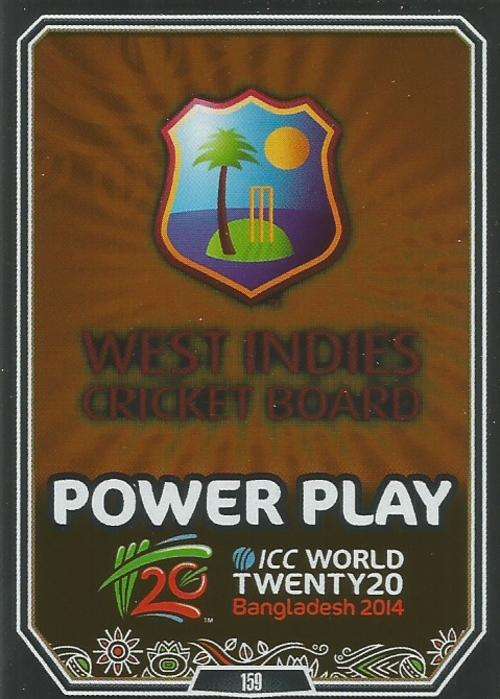 WEST INDIES - ICC CRICKET T20 WORLD CUP 2014 - COUNTRY "POWER PLAY" FOIL CARD