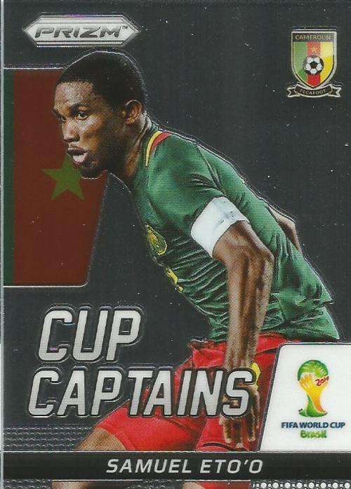 SAMUEL ETO'O - WORLD CUP 2014 PANINI "PRIZM" -  "CUP CAPTAIN" CARD 26