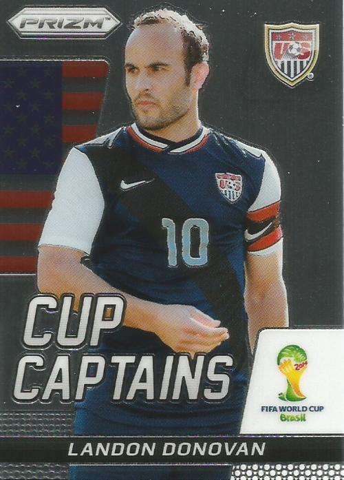 LANDON DONOVAN - WORLD CUP 2014 PANINI "PRIZM" -  "CUP CAPTAIN" CARD 18
