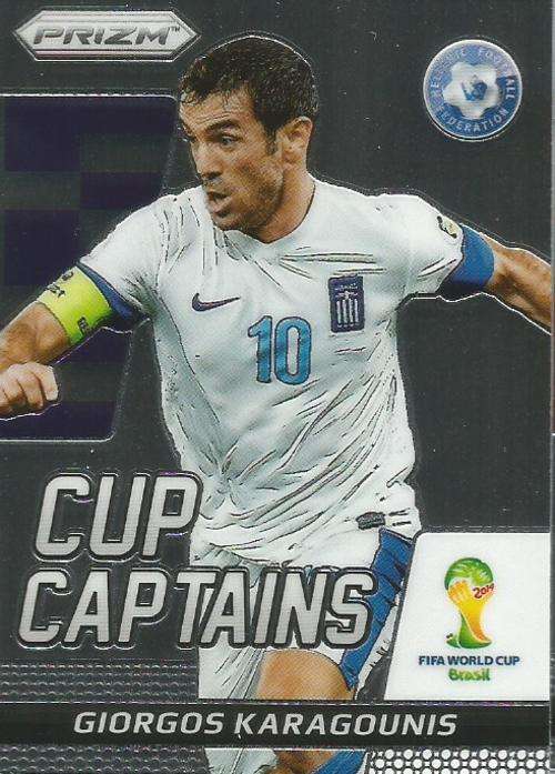 GIORGOS KARAGOUNIS - WORLD CUP 2014 PANINI "PRIZM" -  "CUP CAPTAIN" CARD 11