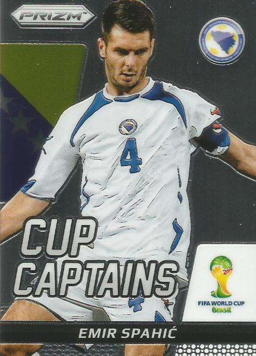 EMIR SPAHIC - WORLD CUP 2014 PANINI "PRIZM" -  "CUP CAPTAIN" CARD 9