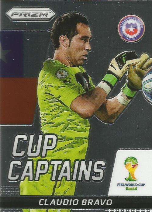 CLAUDIO BRAVO - WORLD CUP 2014 PANINI "PRIZM" -  "CUP CAPTAIN" CARD 4