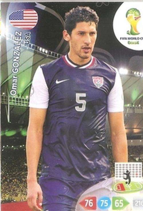 OMAR GONZALEZ - WORLD CUP 2014 ADRENALYN XL - USA "BASE" CARD