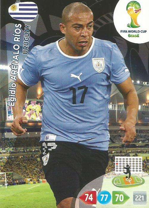 EGIDIO AREVALO RIOS - WORLD CUP 2014 ADRENALYN XL - URUGUAY "BASE" CARD