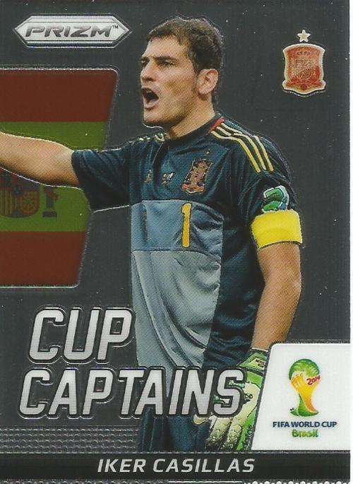 IKER CASILLAS - WORLD CUP 2014 PANINI "PRIZM" -  "CUP CAPTAIN" CARD 14