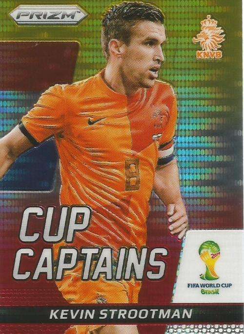 K. STROOTMAN - WORLD CUP 2014 PANINI `PRIZM` -  YELLOW/RED PULSAR `CUP CAPTAIN` CARD 17