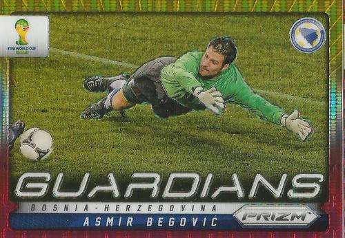 ASMIR BEGOBIC - WORLD CUP 2014 PANINI `PRIZM` - YELLOW/RED PULSAR `GUARDIANS` CARD 4