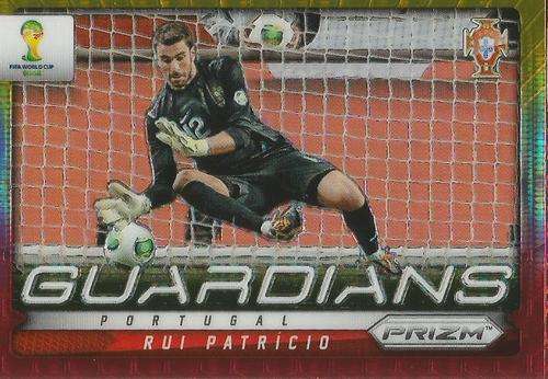 RUI PATRICIO - WORLD CUP 2014 PANINI `PRIZM` - YELLOW/RED PULSAR `GUARDIANS` CARD 19