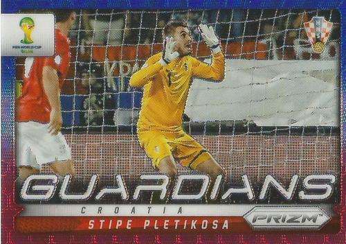 STIPE PLETIKOSA - WORLD CUP 2014 PANINI `PRIZM` - BLUE/RED WAVE `GUARDIANS` CARD 14